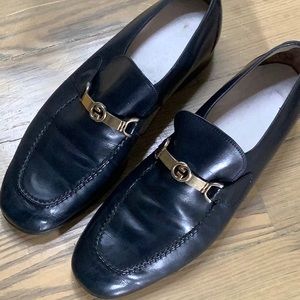 GUCCI Navy Blue Loafers 7.5